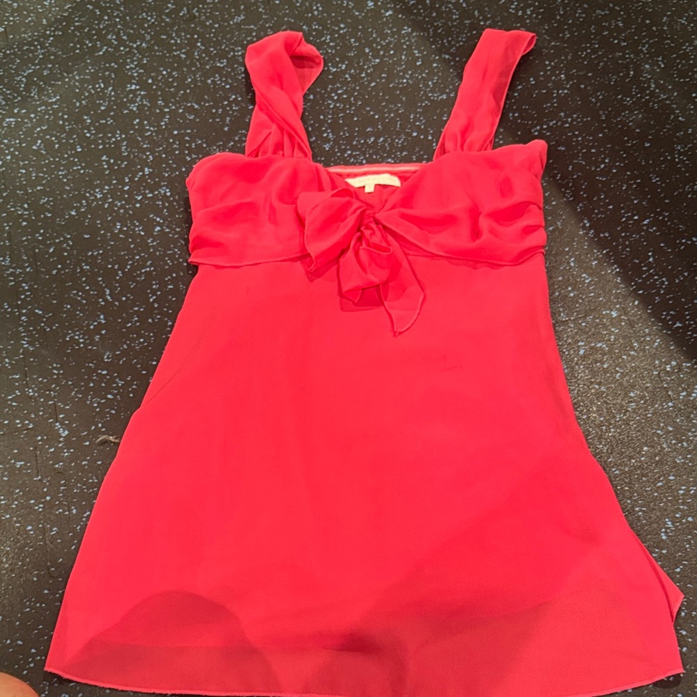 Elegant Hot Pink Sleeveless Dress